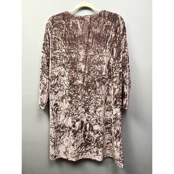 Entro Dress Women Large Purple Tie front Crushed Velvet Rock Grunge Festival - Picture 2 of 7